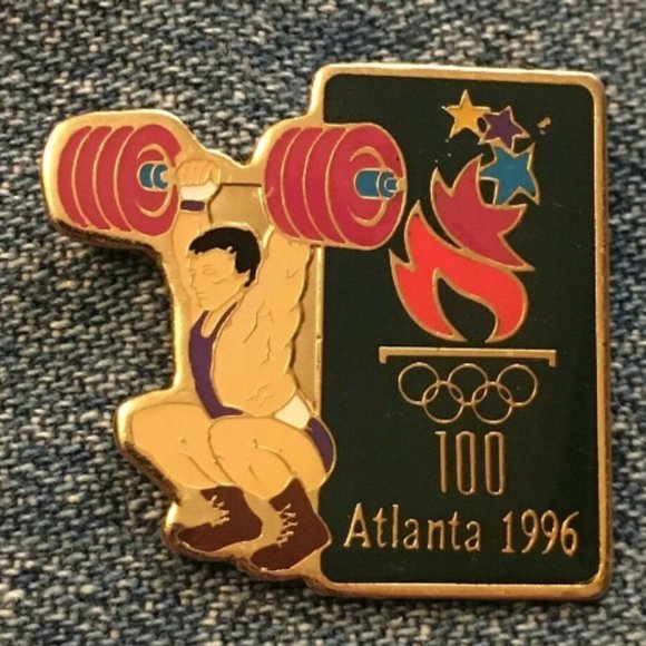 Weightlifting Olympic Pin ~ 1996 Atlanta - Picture 1 of 2